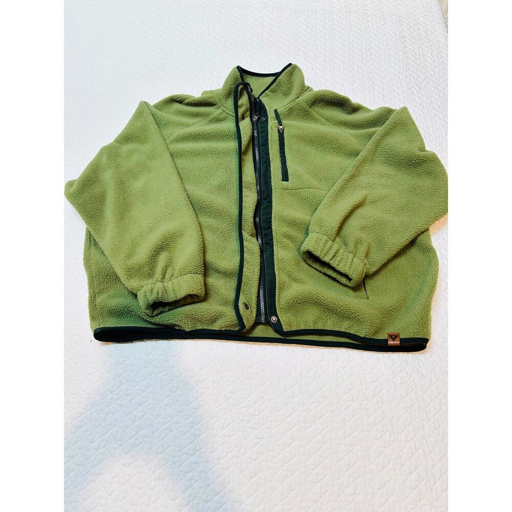 LIFE INTEGRITY EARTH - Green Women’s XL Fleece front zippered jacket/ SIZE - XL